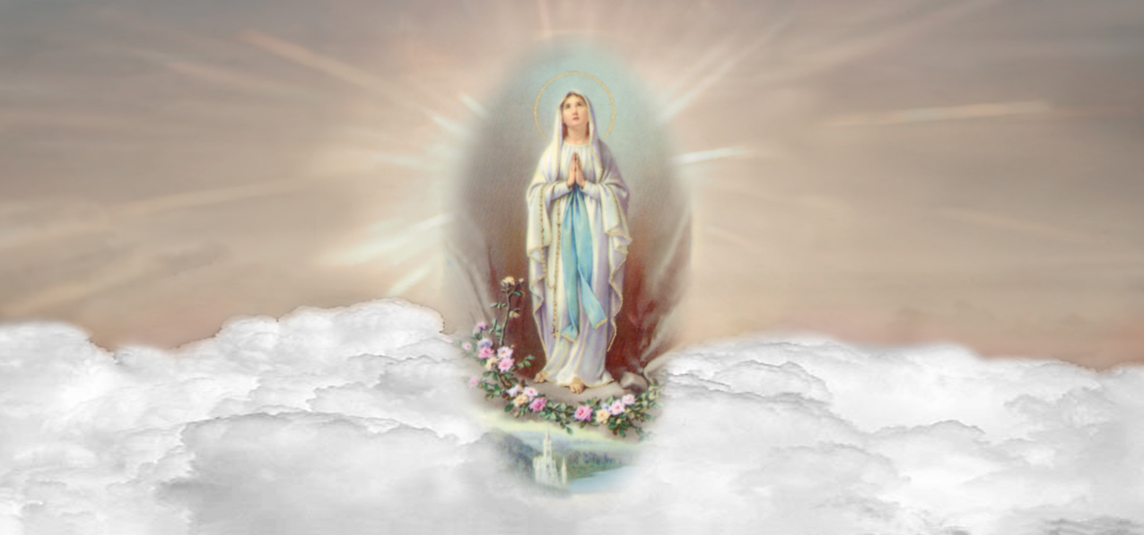 Lady of Lourdes Clouds Bronze